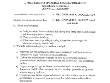 TRZECIE OGŁOSZENIE O SPRZEDAŻY SAMOCHODU - zdjęcie1