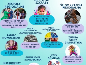 Zapisy na dodatkowe zajęcia w gminie Gilowice organizowane przy Gminnym Ośrodku Kultury w Gilowicach - zdjęcie1